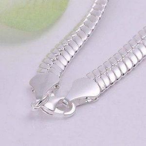 custom Jewelry - 925 Sterling Silver 10mm Flat Bracelet custom Jewelry - 925 Sterling Silver 10mm Flat Bracelet